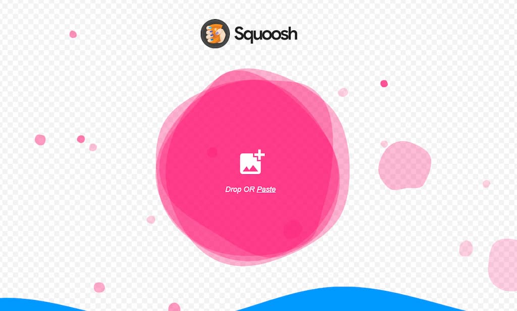 Squoosh 線上圖片壓縮工具的操作主介面與對照預覽